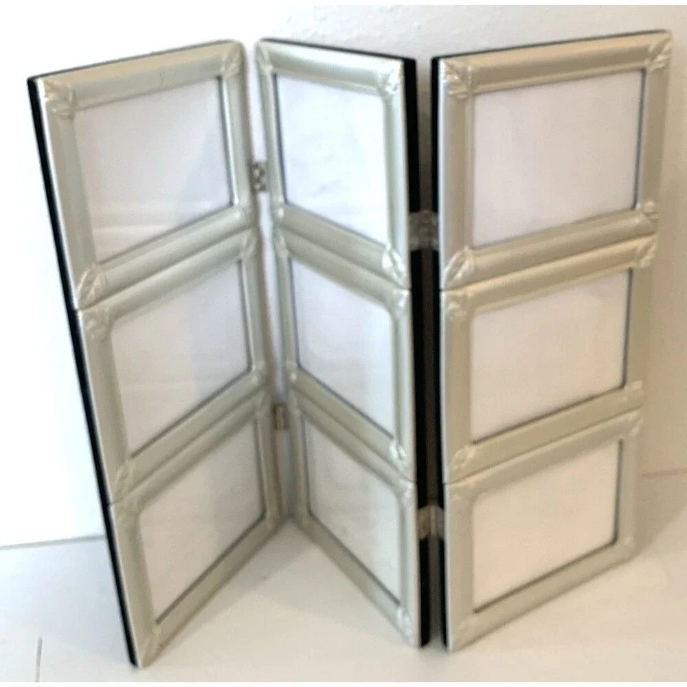 Vintage Folding Picture Frame Nine 3:x4,5